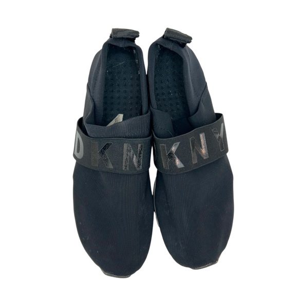 DKNY Jeannie Logo Slip-On Black Sneakers - Picture 2 of 12